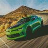 Green Chevrolet Camaro diamond painting