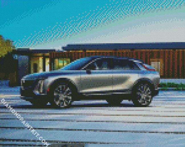 Grey Cadillac Car diamond painting