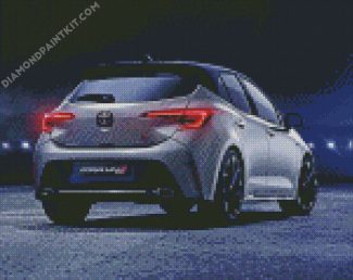 Grey Toyota Corolla Car diamond painting