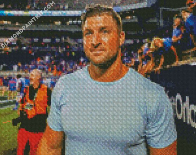 Handsome Footballer Tim Tebow diamond painting