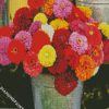 Mixed Zinnias diamond painting