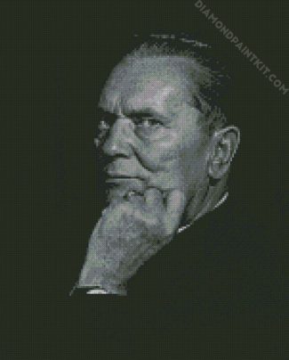 Monochrome Josip Broz Tito diamond painting