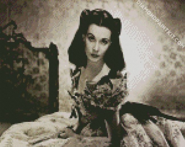 Monochrome Vivien Leigh diamond painting