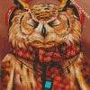 Owl Listening To Music diamond painting