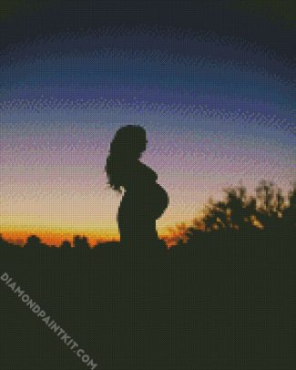 Pregnant Silhouette diamond painting