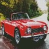 Red Triumph Car diamond painting