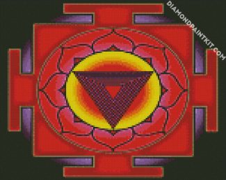 Red Yantra diamond painting