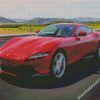 Red Ferrari Roma diamond painting