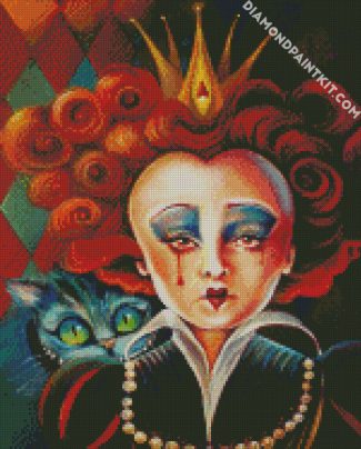 Red Queen Alice In Wonderland diamond painting