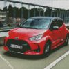 Red Toyota Yaris diamond painting