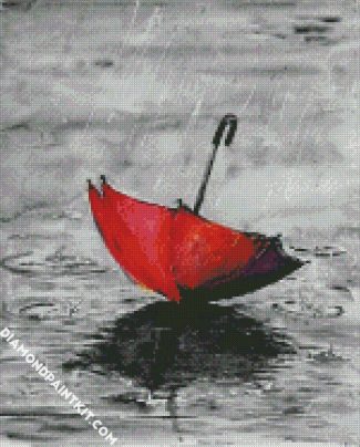 Red Umbrella diamond painting