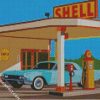 Retro Gas Station diamond painting