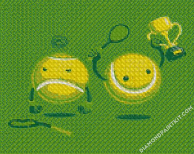 Tennis Balls Illustration diamond painting