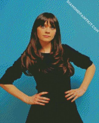 The American Actress Zooey Deschanel diamond painting