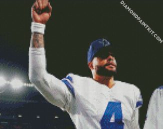 The American Footballer Dak Prescott diamond painting