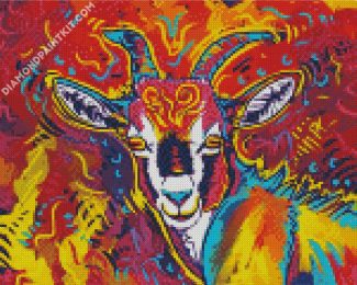 Trippy Goat diamond painting