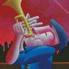 Trumpet Player Jazz diamond painting