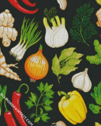 Vegetables Illustration diamond painting