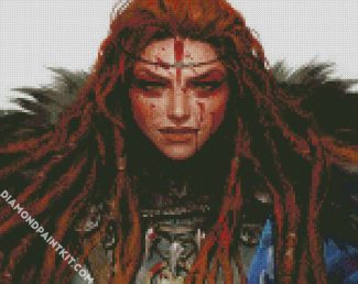 Warrior Lady diamond painting