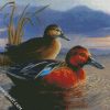 Waterfowl Bird Illustration diamond painting