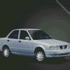 White Nissan Tsuru diamond painting