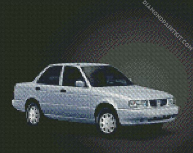 White Nissan Tsuru diamond painting