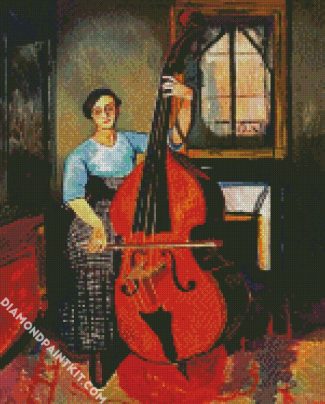 Woman Playing Cello diamond painting