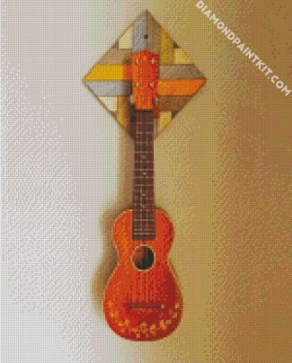 Wooden Brown Ukulele diamond painting