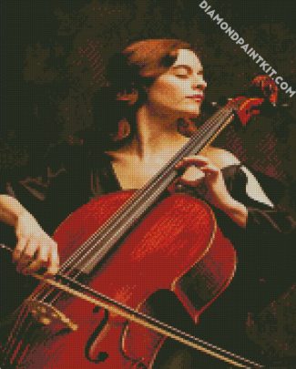 Young Woman Playing Violoncello diamond painting