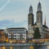 Zurich Grossmunster diamond painting