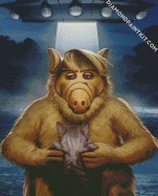 Alf And Cat diamond painting