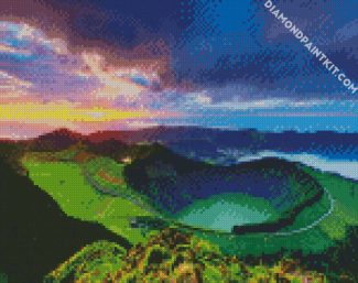 Azors Landscape At Sunset diamond painting