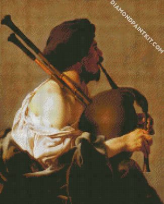 Bagpiper Player diamond painting