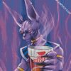 Beerus Drinking Coffee diamond painting