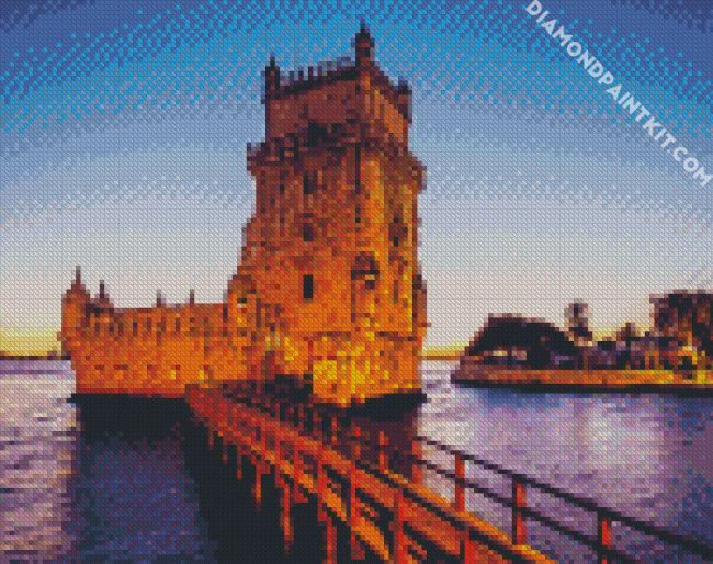 Belem Tower Lisbon diamond painting