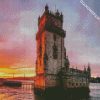 Belem Tower Lisbon Portugal diamond painting