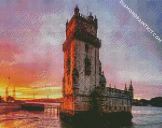 Belem Tower Lisbon Portugal diamond painting