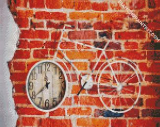 Bicycle Clock diamond painting