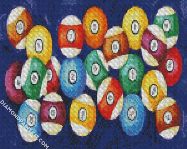 Billiard Balls diamond painting