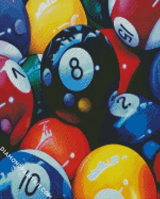 Billiard Game Balls diamond painting