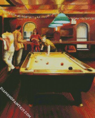 Billiards Players diamond painting