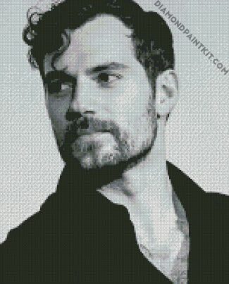 Black And White Henry Cavill diamond painting