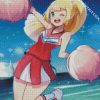 Blonde Anime Girl Cheerleader diamond painting