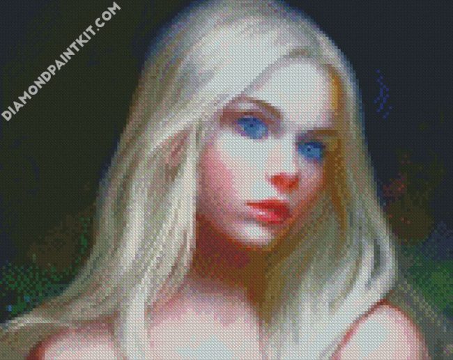 Blonde Girl Art diamond painting