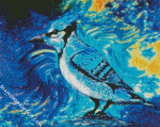 Blue Jay Bird Art diamond painting