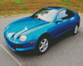 Blue Toyota Celica Car diamond painting