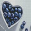 Blueberries In Heart Bowl diamond painting