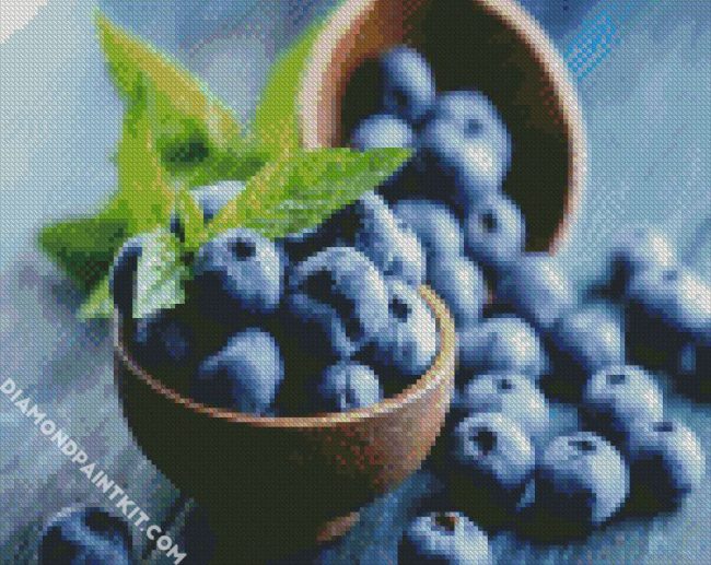 Blueberry Bowl diamond painting