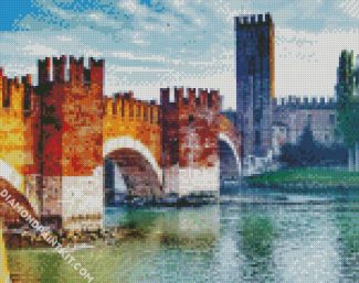 Castelvecchio Bridge Verona diamond painting