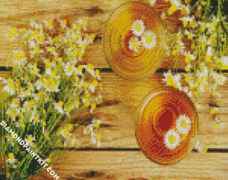 Chamomile Tea Cups diamond painting